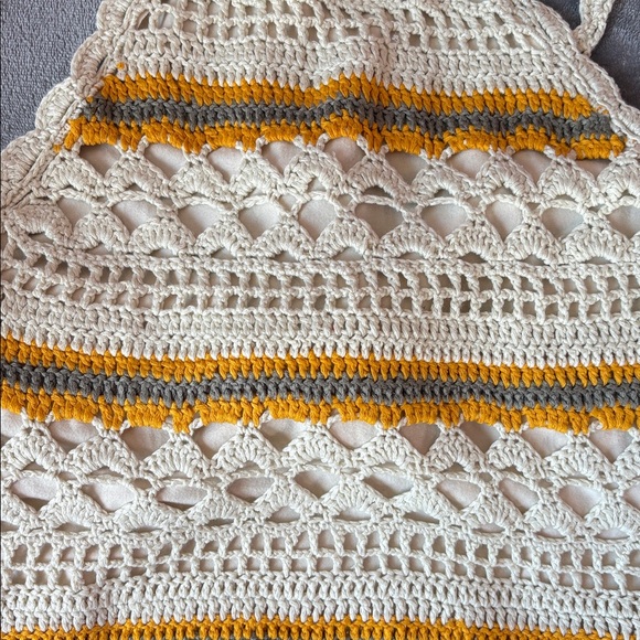 Charlotte Russe Crochet Halter Crop Top Small Boho Festival Coastal Cowgirl - Picture 7 of 13